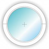 Окно мм из алюминиевого комбинированного профиля, с однокамерным стеклопакетом, без открывания 
Ø350 мм
