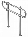Прямое ограждениe c двухуровневыми поручнями 900(700)x1000мм